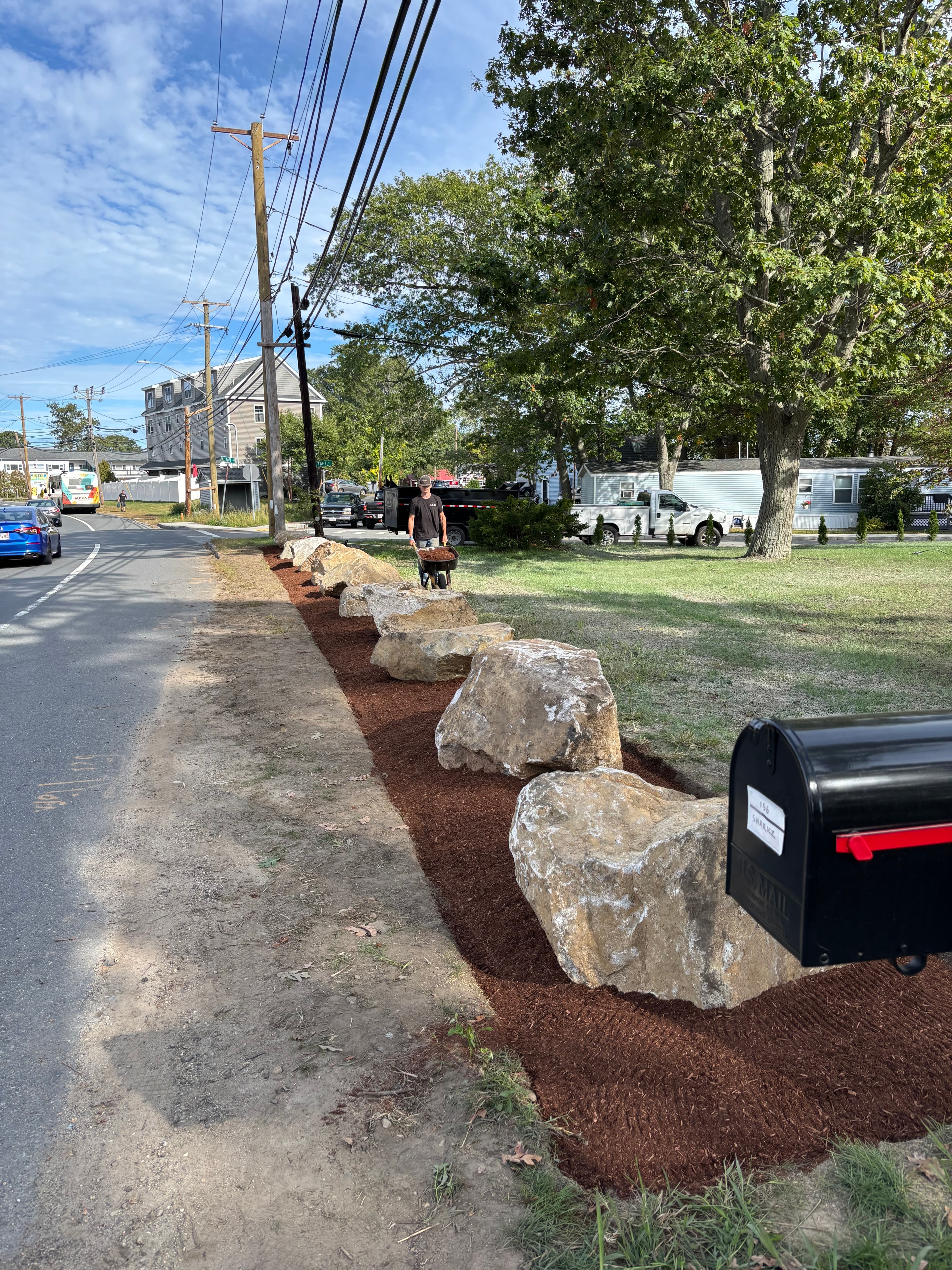 Boulder Flower Bed